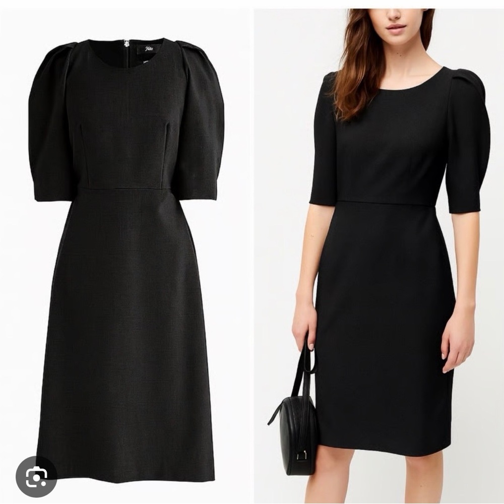 NWT J Crew Italian Wool Puff Sleeve Women's Dress